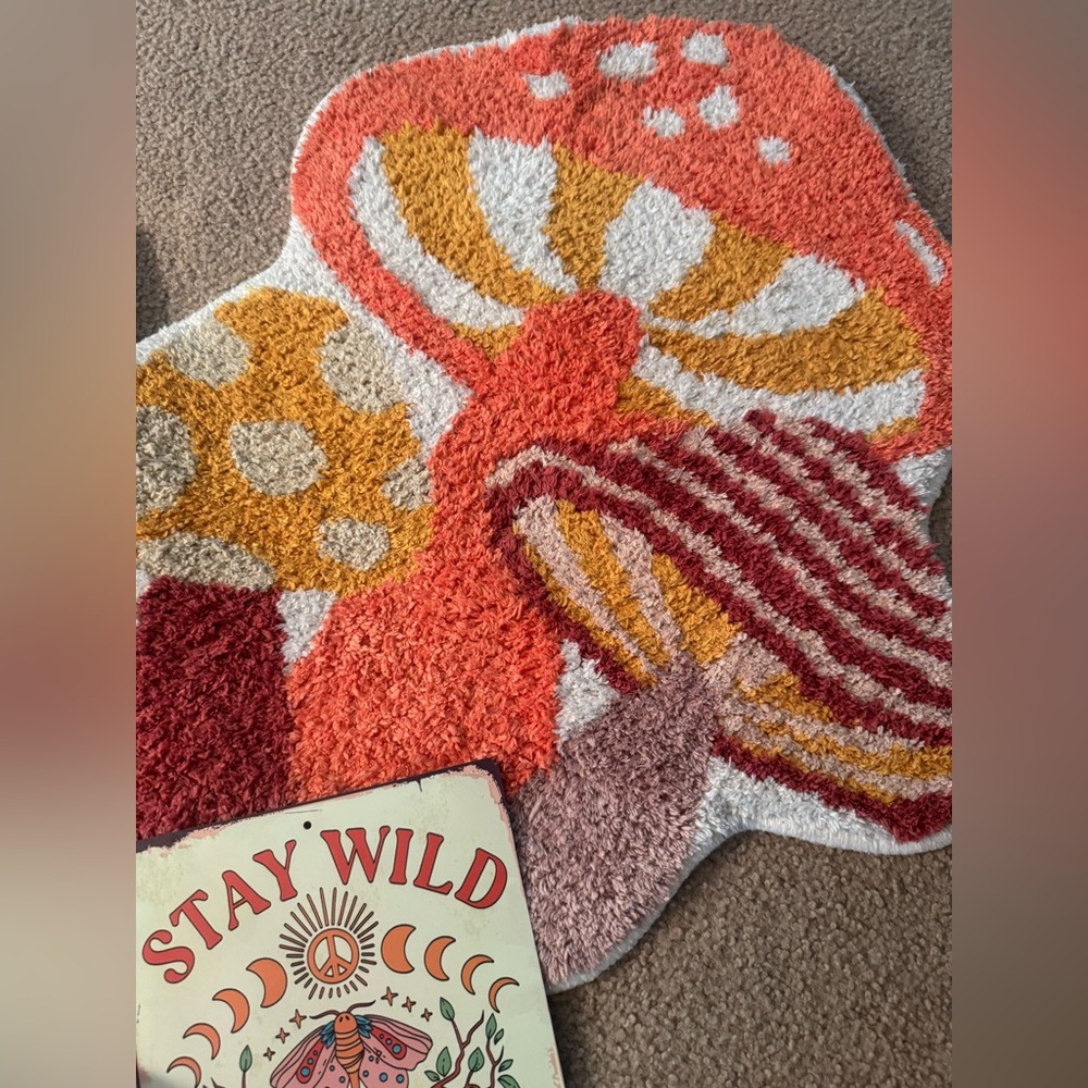 Stay Wild Moon Child Mushroom Bathroom Set. 6 piece set.